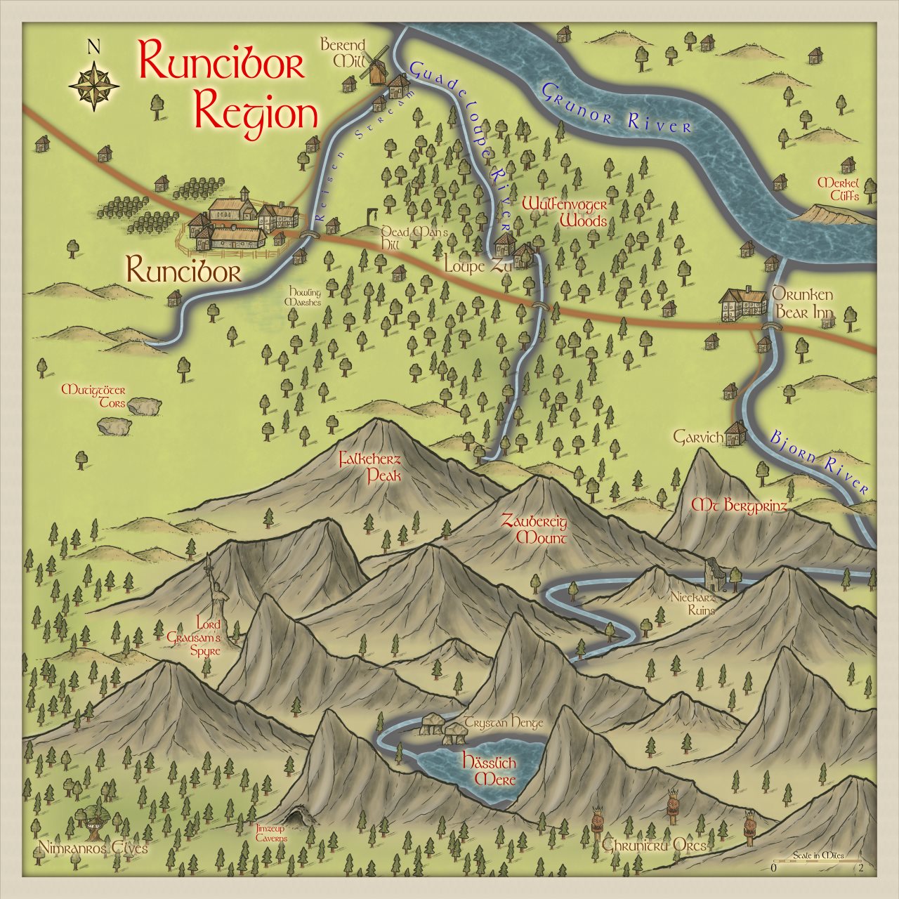 Nibirum Map: runcibor region by Quenten Walker